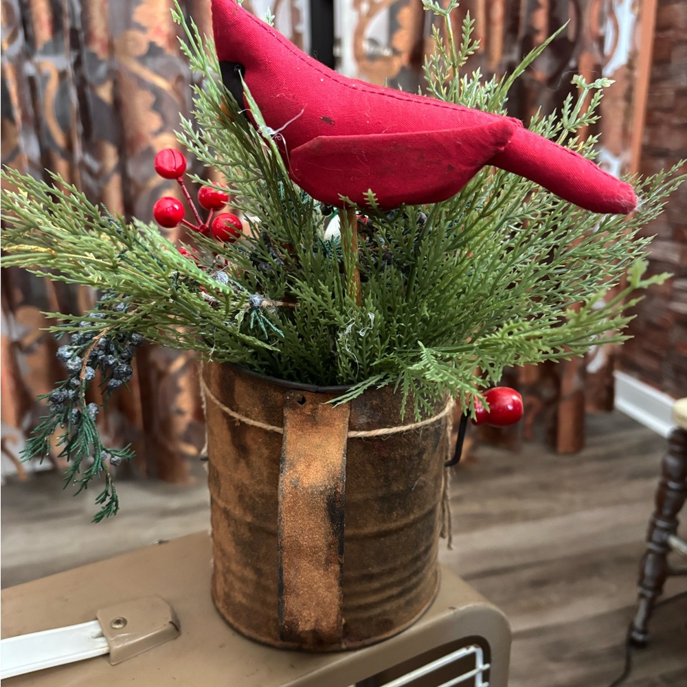 💗💗💗Handcrafted Rustic antique sifter- stained with coffee and Cinammon